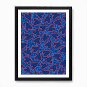 Heart Pattern Art Print