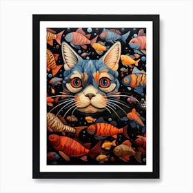 Hunzinator Cat With Sunglasses 4 Art Print