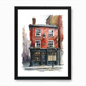 Greenwich London Borough   Street Watercolour 1 Art Print
