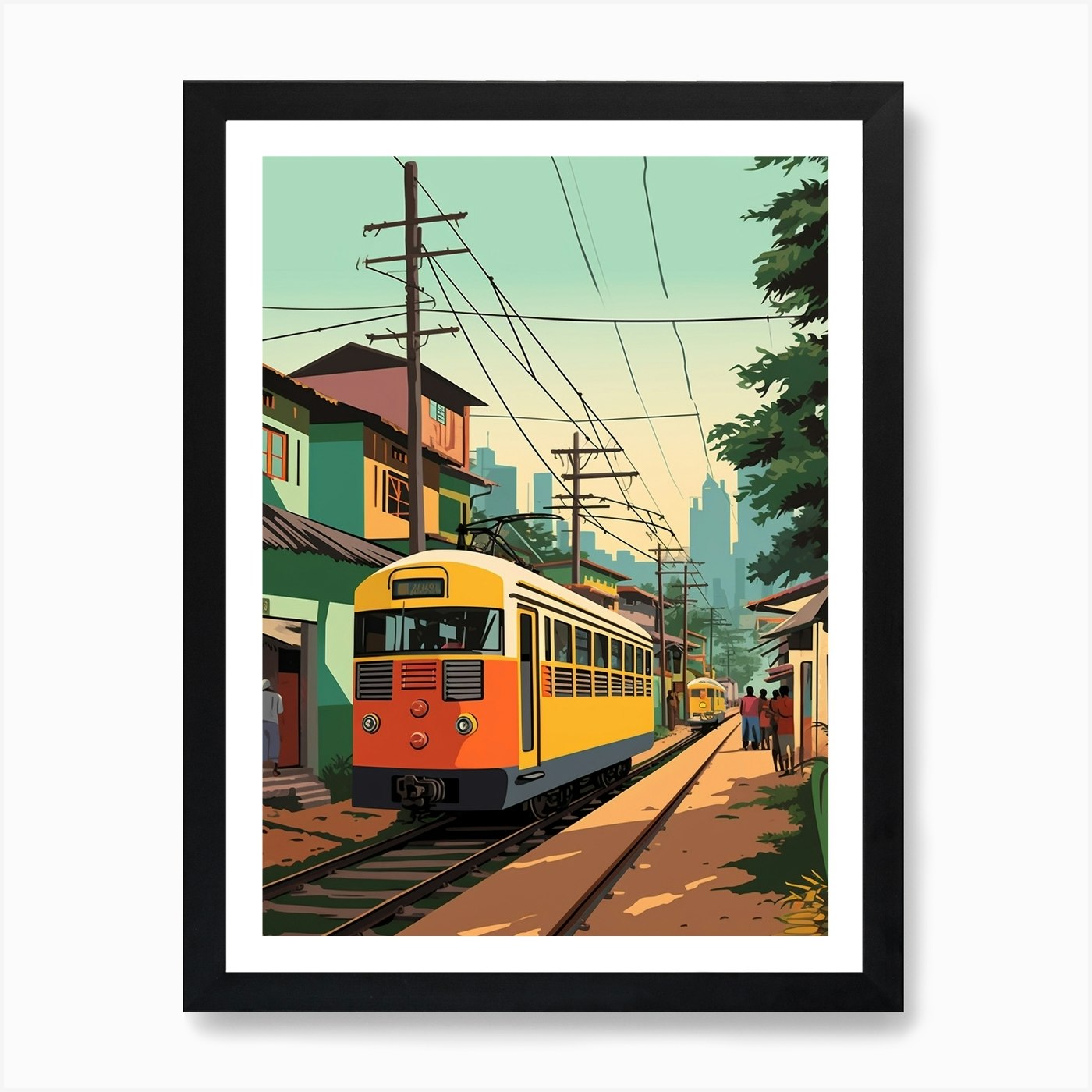Bangladesh 2 Travel Illustration Ar Framed Wall Art Poster Canvas Print Picture - Picture 2 of 4