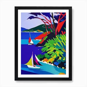 Virgin Islands Colourful Painting Tropical Destination Art Print