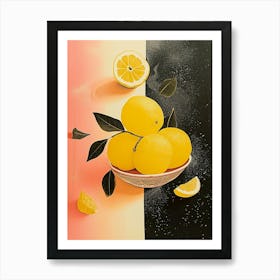 Citrus Fruit Art Deco 2 Art Print