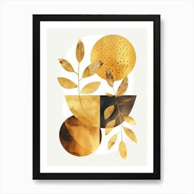 Gold Leaves Canvas Print 7 Art Print