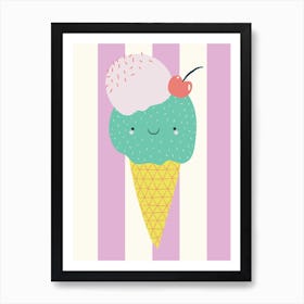 Cute Ice Cream 4 Art Print