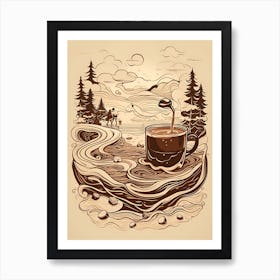 Coffee In The Forest Art Print