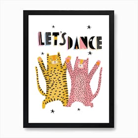 Let's Dance Cats  Art Print