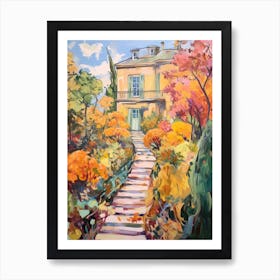 Autumn Gardens Painting Giardini Botanici Villa Taranto Italy 4 Art Print