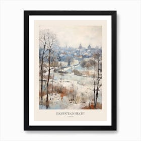 Winter City Park Poster Hampstead Heath London 1 Art Print