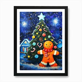 Gingerbread Man Art Print