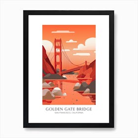 Golden Gate Bridge San Francisco Colourful 4 Travel Poster Art Print