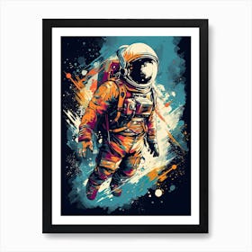 Expressive Astronaut Painting 3 Art Print