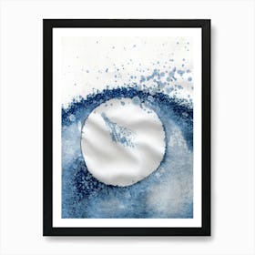 Watercolor Abstraction A Bubble In The Ocean Art Print