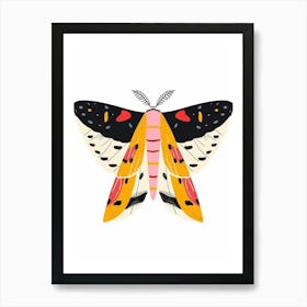 Colourful Insect Illustration Moth 9 Art Print
