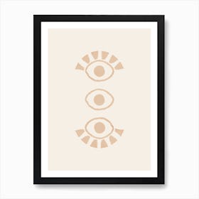 Abstract Eyes 2 Orange Art Print