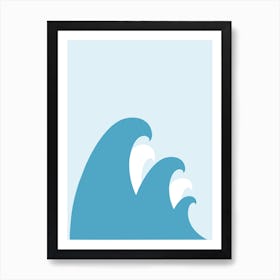 Sea Waves Simple Minimalist Home Décor Art Print