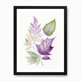 Lavender Leaf Contemporary Art Print