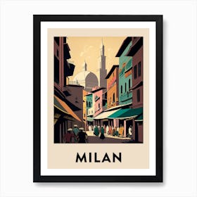 Milan 2 Vintage Travel Poster Art Print