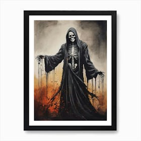 Dance With Death Skeleton Painting (15) Art Print