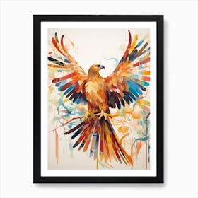 Bird Painting Collage Golden Eagle 2 Art Print