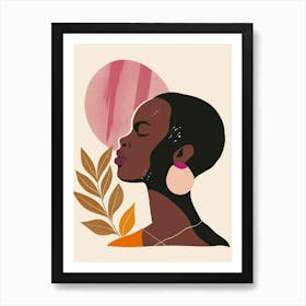 Black Woman With Earrings 6 Art Print