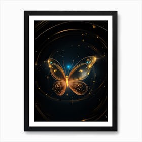 Golden Butterfly 52 Art Print