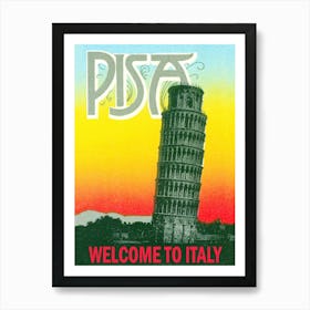 Leaning Tower Of Pizza, Italy Art Print