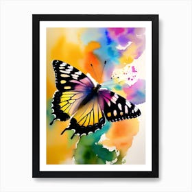 Butterfly Watercolor Painting 1 Art Print