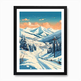 Park City Mountain Resort   Utah, Usa, Ski Resort Illustration 0 Simple Style Art Print