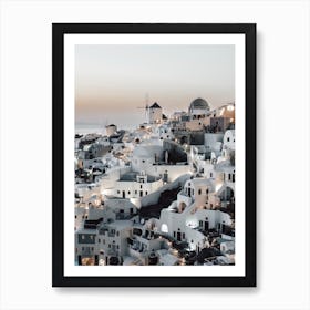 Evening In Oia, Santorini Art Print