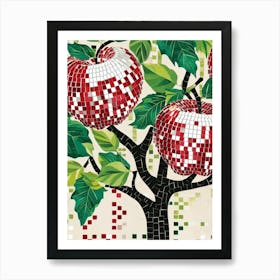 Mosaic Apples Art Print