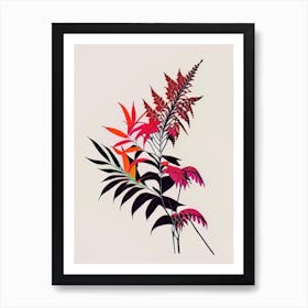 Poison Sumac Minimal Line Drawing 2 Art Print