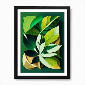 Yerba Mate Leaf Vibrant Inspired 2 Art Print
