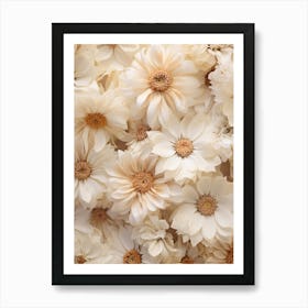 Boho Dried Flowers Cineraria 1 Art Print