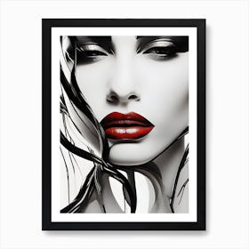 Black And White Painting 1 Art Print