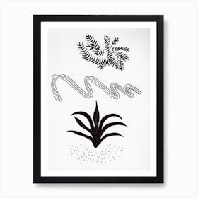 Abstract Plants Art Print