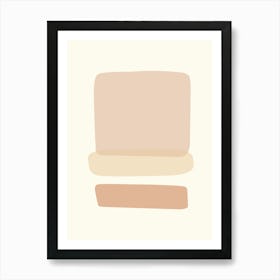 Beige Color PaletteWhite Ivory and Brown Art Print