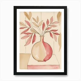 Pink Vase Stock Art Print