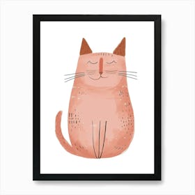 Chausie Cat Clipart Illustration 2 Art Print