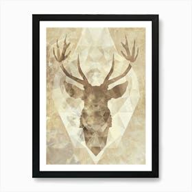 Deer Head Canvas Art 2 Art Print