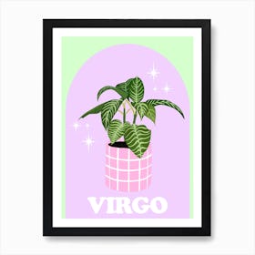 Botanical Star Sign Virgo Art Print