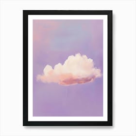 Cloud Wall Art Painting Lilac Sky Print Art Print