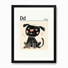 Animals Alphabet Dog 2 Art Print