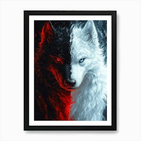 White Wolf Art Print