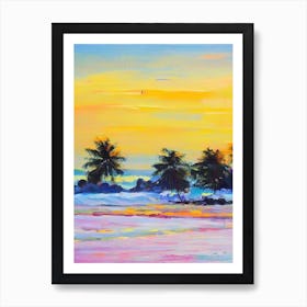 Ngwe Saung Beach, Myanmar Bright Abstract Art Print