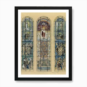 Sketch For The Chancel Stained Glass Window In Turku Cathedral, 1923, By Magnus Enckell Art Print