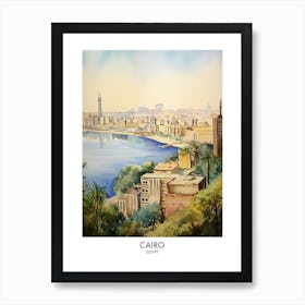 Cairo 1 Watercolour Travel Poster Art Print