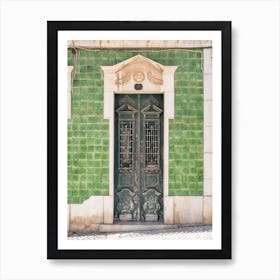 Green Door In Lagos Art Print