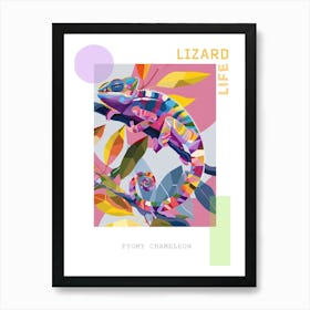 Pygmy Chameleon Modern Abstract Illustration 3 Poster Art Print