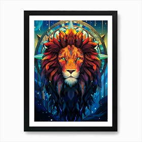 Lion Dreamcatcher Art Print