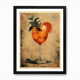 Aperol Spritz Orange 106 Art Print